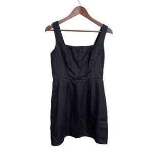 Reformation Celosia Sleeveless Linen Mini Dress Black Womans 8 NWOT